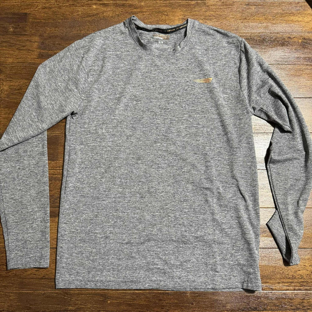 Copper Fit Men’s Shirt Size Small Gray Performance Long Sleeve EUC